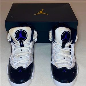 5M/6.5W Air Jordan Six Rings Black and White